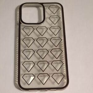 Diamond Pattern Clear Phone Case